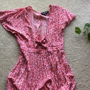 Super cute red & flirty romper!